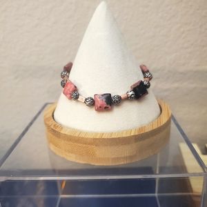 Sterling Silver and Pink Stone bracelet.